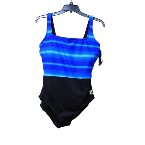 TYR WOMEN’S TRAMONTO SCOOP NECK CONTROLFIT, Blue, SZ. 14 - Picture 11 of 12